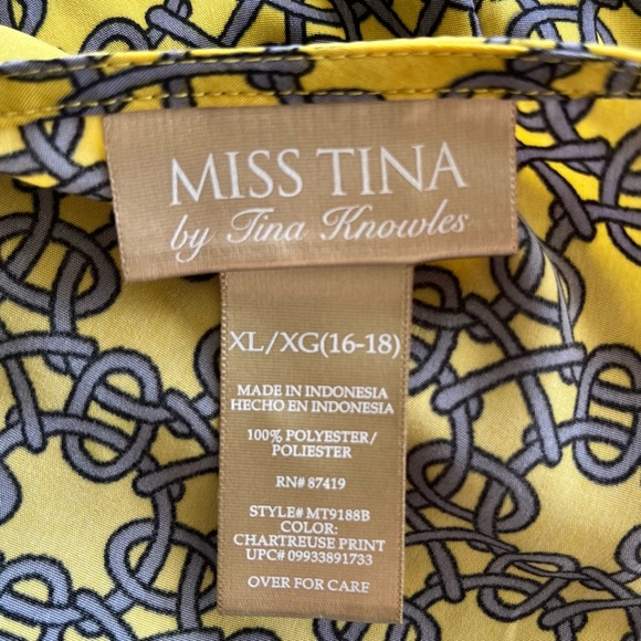 •Miss Tina by Tina Knowles• Sleeveless Layered Bodice Dress - Size XL - Picture 2 of 8